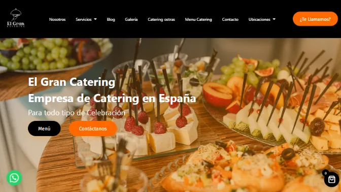 Portada de la web de El Gran Catering